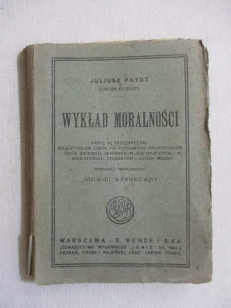 Wykład moralności, 1918 r.