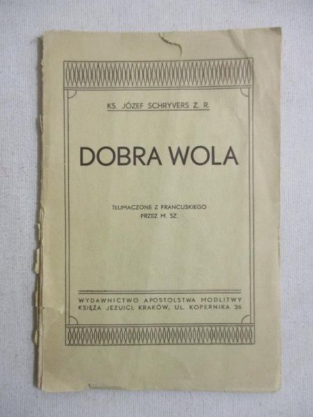 Dobra wola, 1923 r.