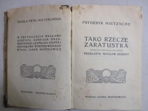 Tako rzecze Zaratustra, 1913 r.