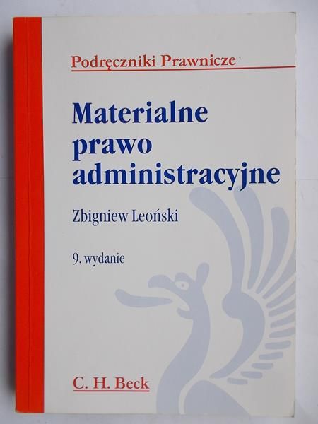 Materialne prawo administracyjne. 9 wydanie