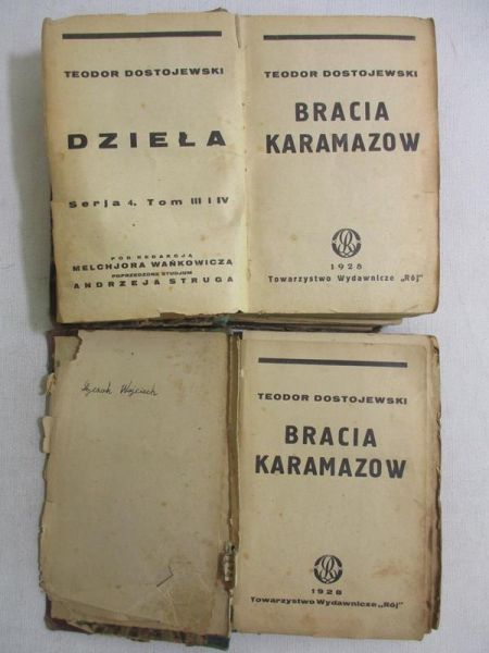 Fiodor - Bracia Karmazow Tom I-IV, 1928r.