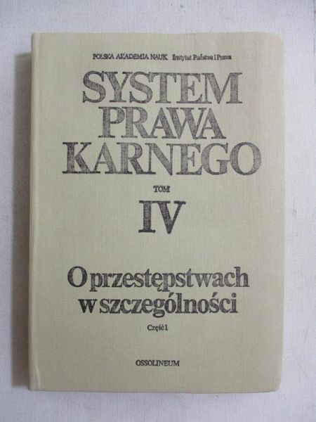 System prawa karnego, tom IV