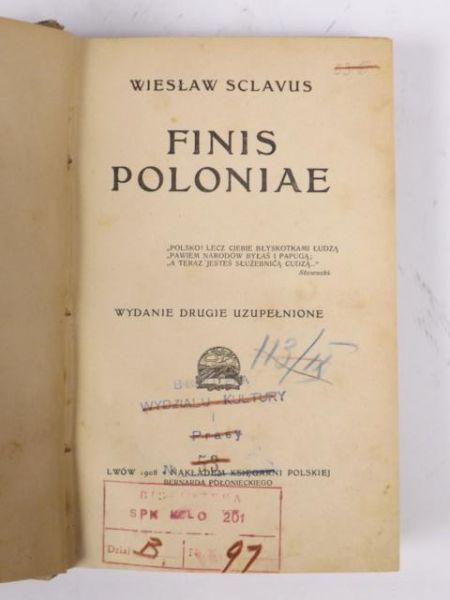 Finis Poloniae, 1908 r.