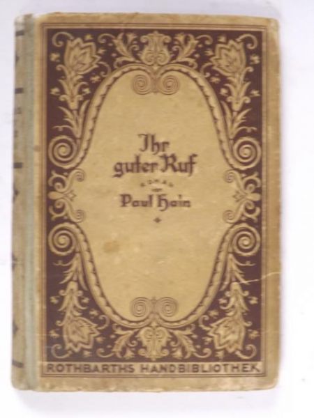 Paul Hain - Ihr guter Ruf, 1938 r.