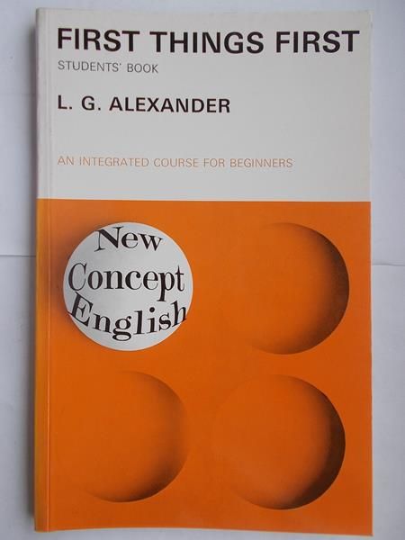 First things first. Student's book