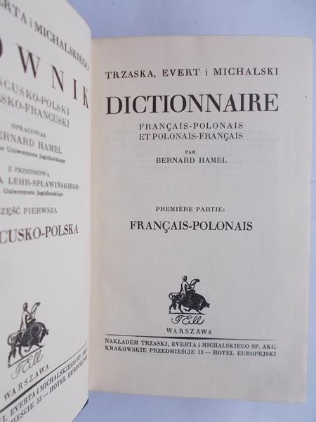Hamel Bernard (opr.) - Słownik francusko-polski i polsko-francuski, 1931