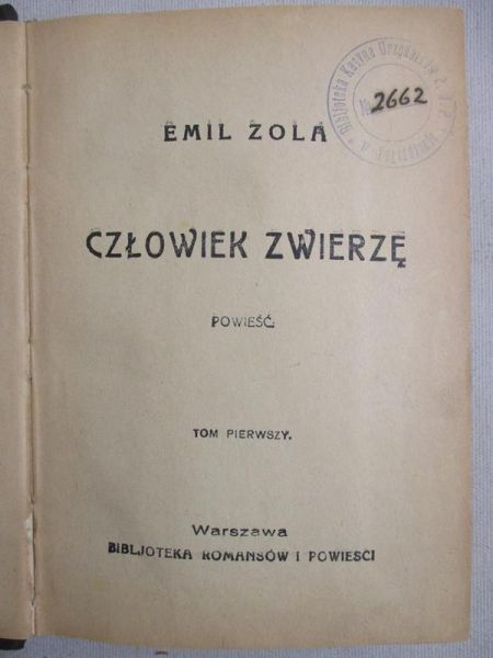 Człowiek zwierzę, 1928 r.
