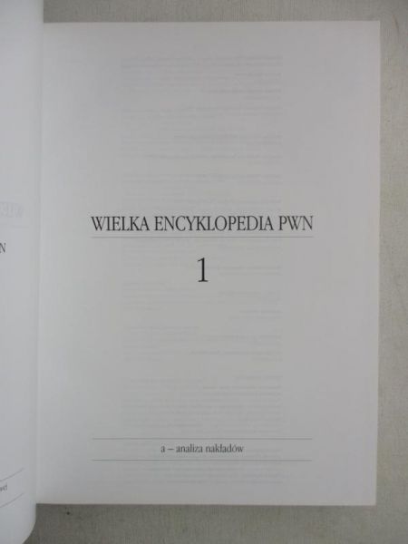 Wielka Encyklopedia PWN, Tom I