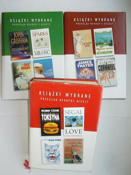 Książki wybrane Reader's Digest, 3 książki