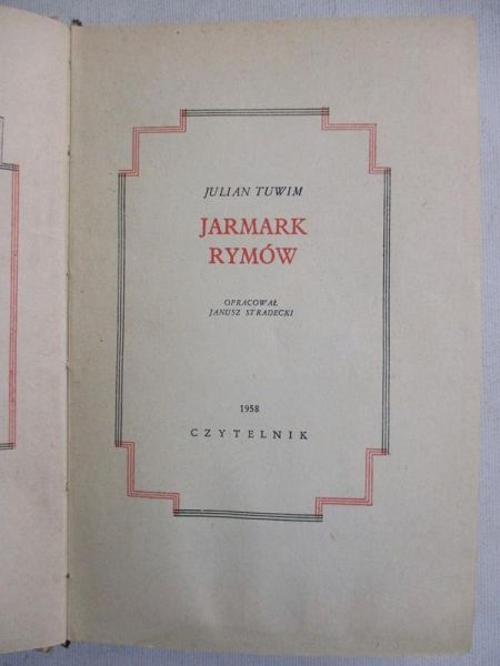 Tuwim Julian - Jarmark rymów
