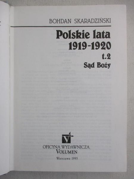 Polskie lata 1919-1920 Tom II