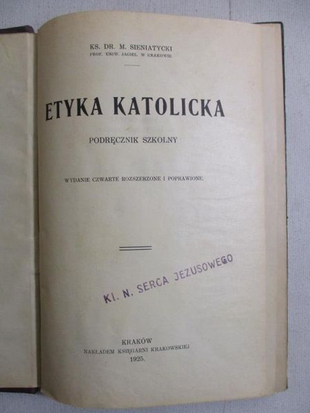 Etyka katolicka, 1925 r.