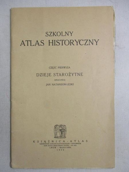 Szkolny atlas historyczny, 1926r.