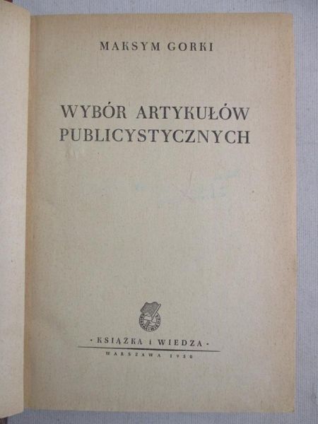 Wybór artykułów publicystycznych, 1950 r.