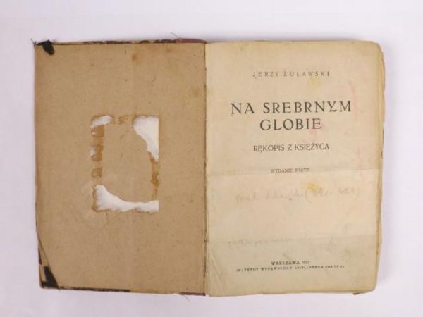 Na srebrnym globie: Rękopis z księżyca, 1922