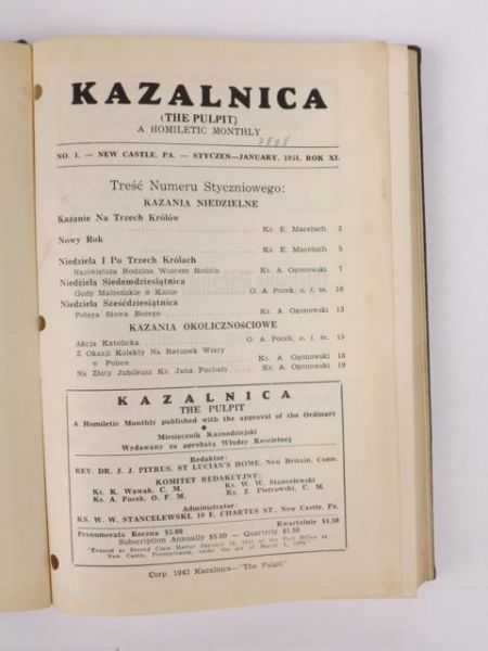 Kazalnica. The Pulpit a Homiletic Monthly, Rocznik 1951