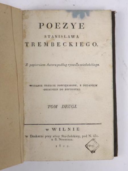 Poezye Tom II, 1822 r.