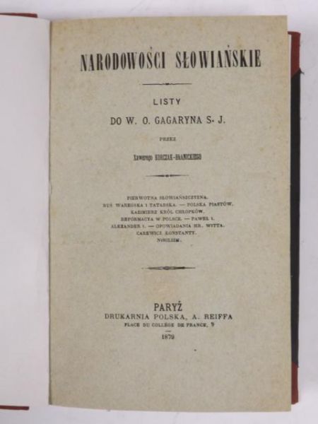 Narodowości słowiańskie, 1879 r.