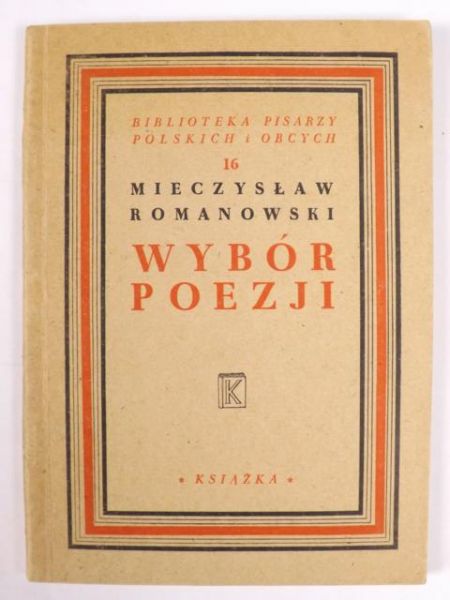 Romanowski Mieczysław - Wybór poezji, 1949 r.