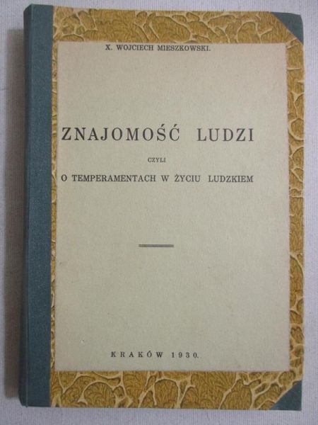 Znajomość ludzi, 1930r.