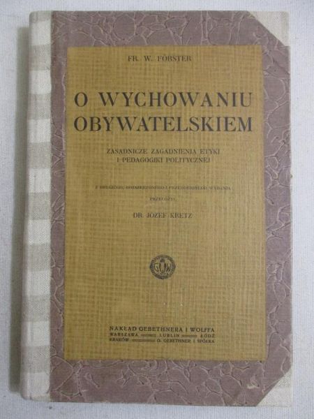 . - O wychowaniu obywatelskiem, 1919r.