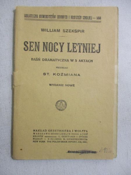 Sen nocy letniej, 1917 r.