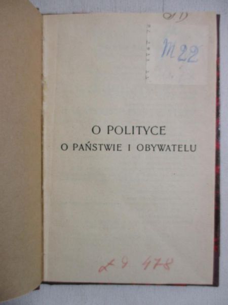 O polityce, 1922 r.
