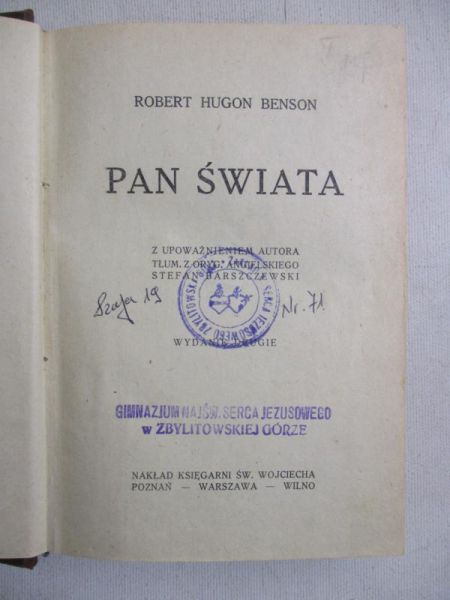 Pan świata,  1923 r.