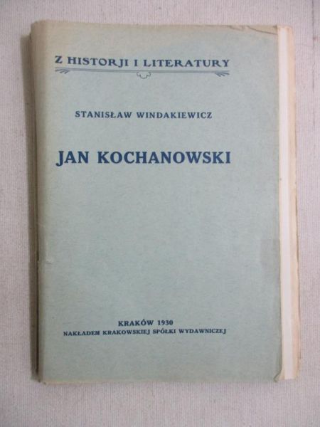 Jan Kochanowski. 1930 r.