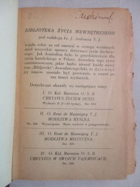 Modlitwy na każdą godzinę, 1931r.