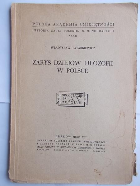 Zarys dziejów filozofii w Polsce, 1948