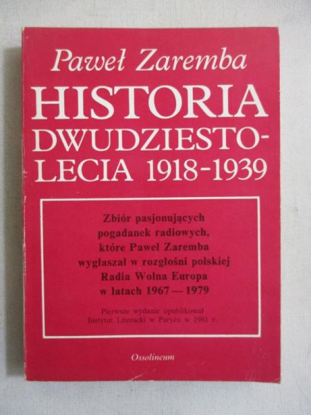 Historia dwudziestolecia 1918-1939