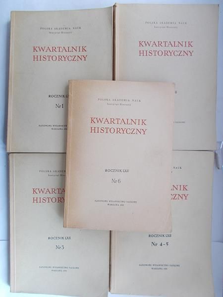 Leśnodorski Bogusław (red.) - Kwartalnik historyczny Nr 1 -6, Rocznik LXII