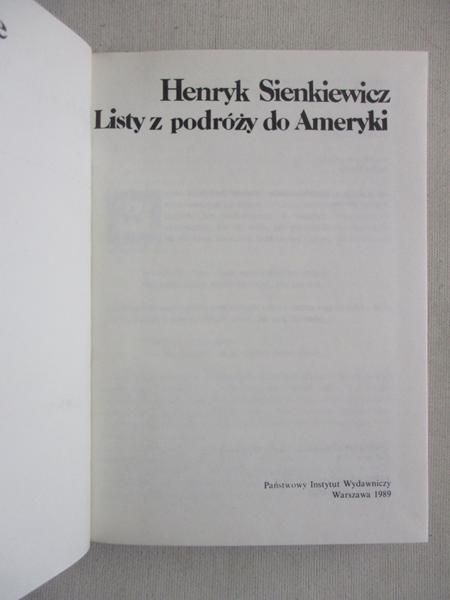 Listy z podróży do Ameryki