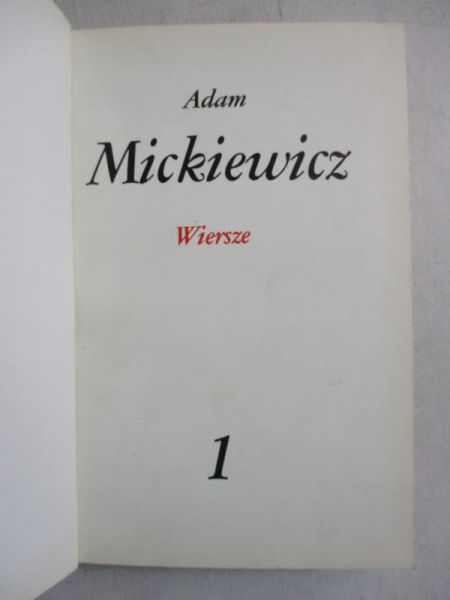 Mickiewicz Adam - Wiersze