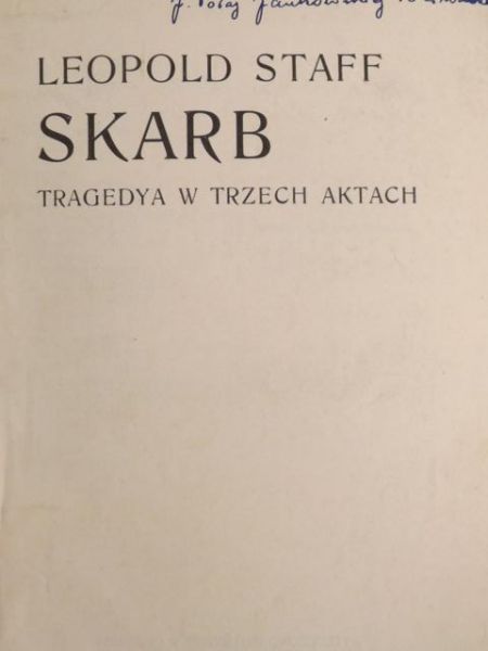 Skarb: tragedya w trzech aktach, 1904 r.