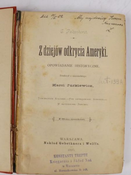 Z dziejów odkrycia Ameryki, 1893 r.