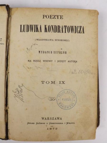 Poezye, Tom IX 1872 r.