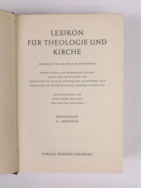 Hofer Josef - Lexikon fur Theologie und Kirche, Band I