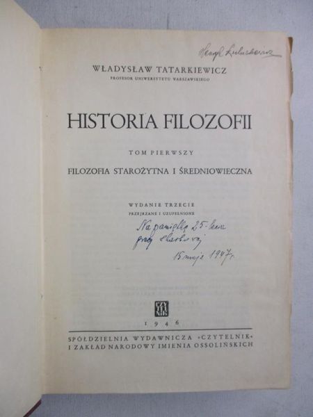 Historia filozofii. Tom I, 1946 r.