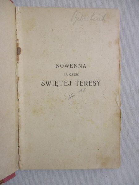 Nowenna na cześć świętej Teresy, 1904 r.