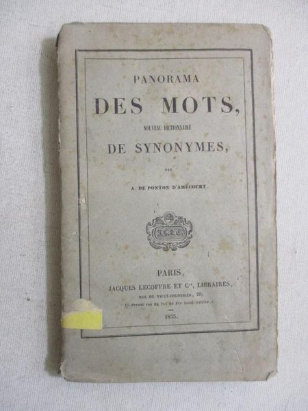 de Ponton D'Amercourt A. - Panorama des mots, 1853 r.