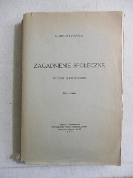 Zagadnienia społeczne, 1939 r.