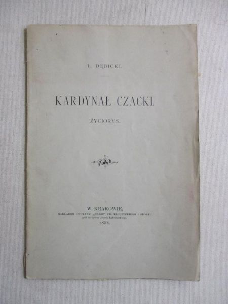 Kardynał Czacki. Życiorys, 1888 r.