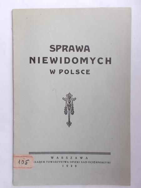 Sprawa niewidomych w Polsce,1928r.