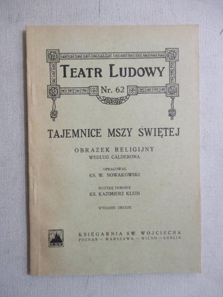 Tajemnice mszy świętej, 1932 r.