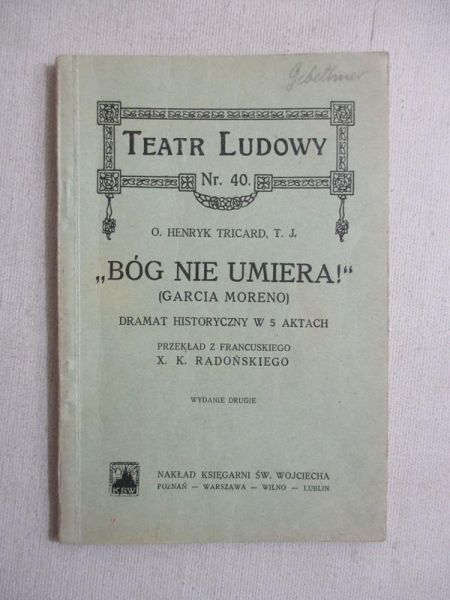 Bóg nie umiera, 1930 r.
