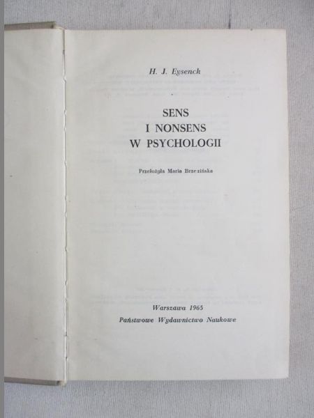 Sens i nonsens w psychologii