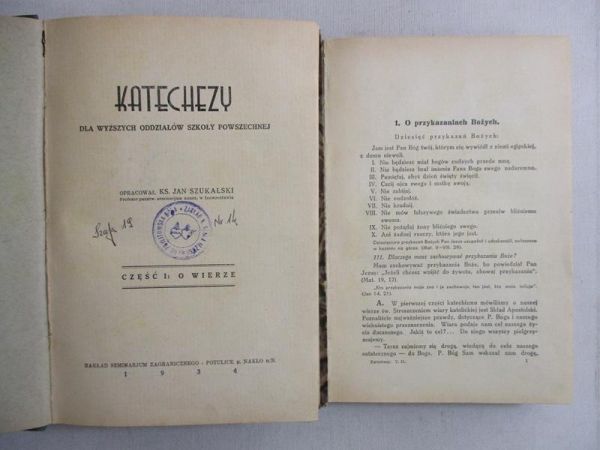 Katechezy dla wyższych oddziałów szkoły powszechnej, cz. 1-2, 1934 r.