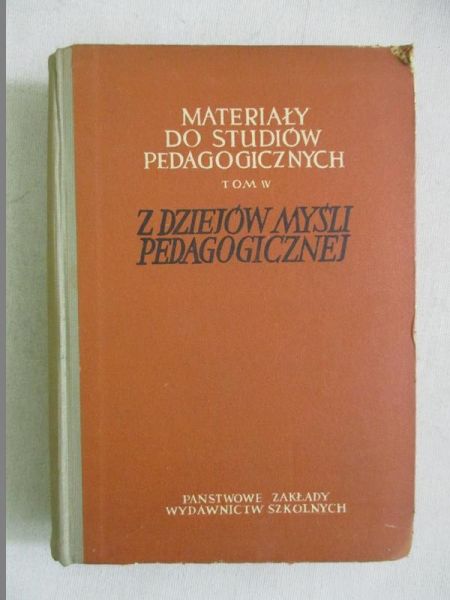 Z dziejów myśli pedagogicznej